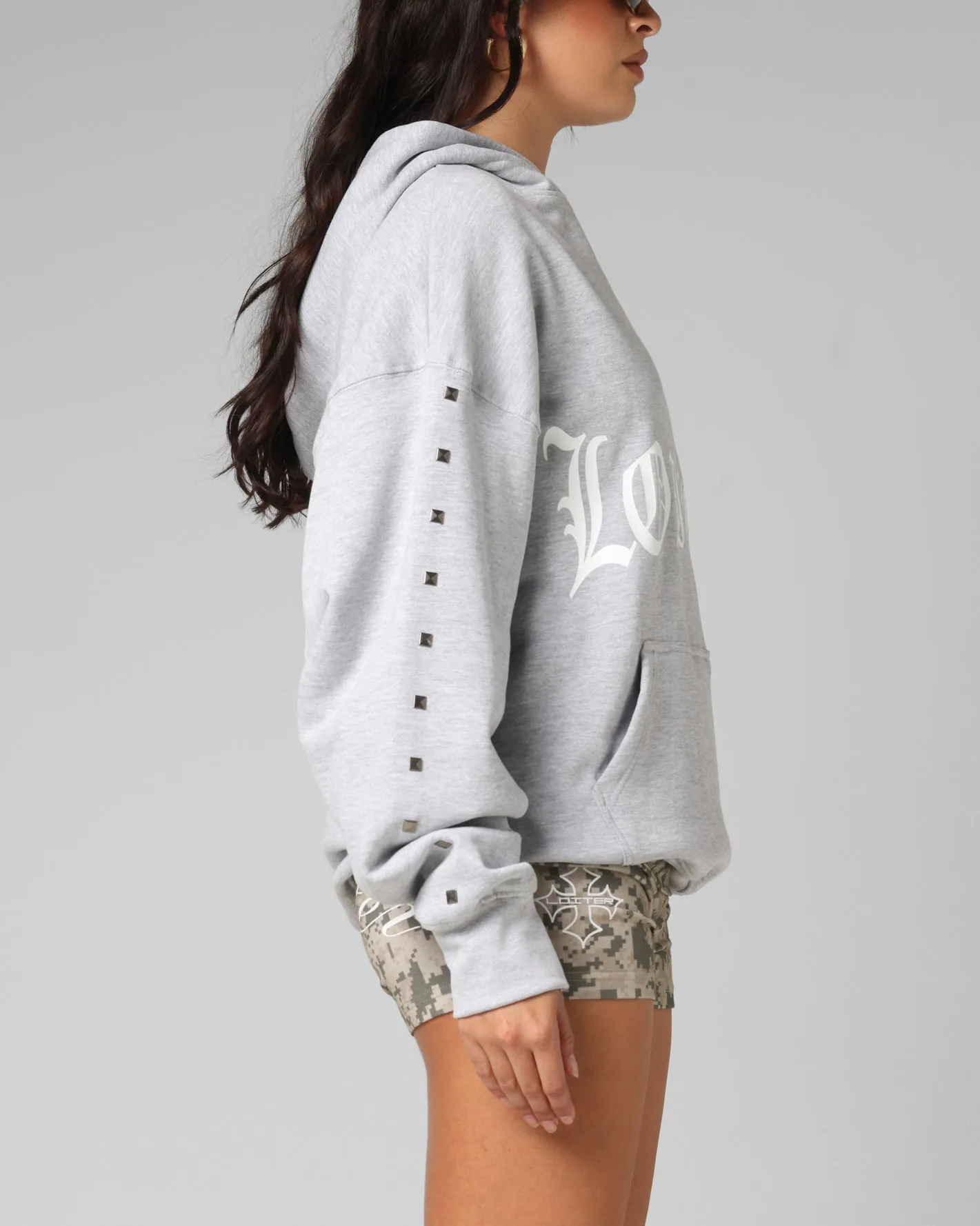 Shark like Road Trip Loiter Bike Hoodie Grey