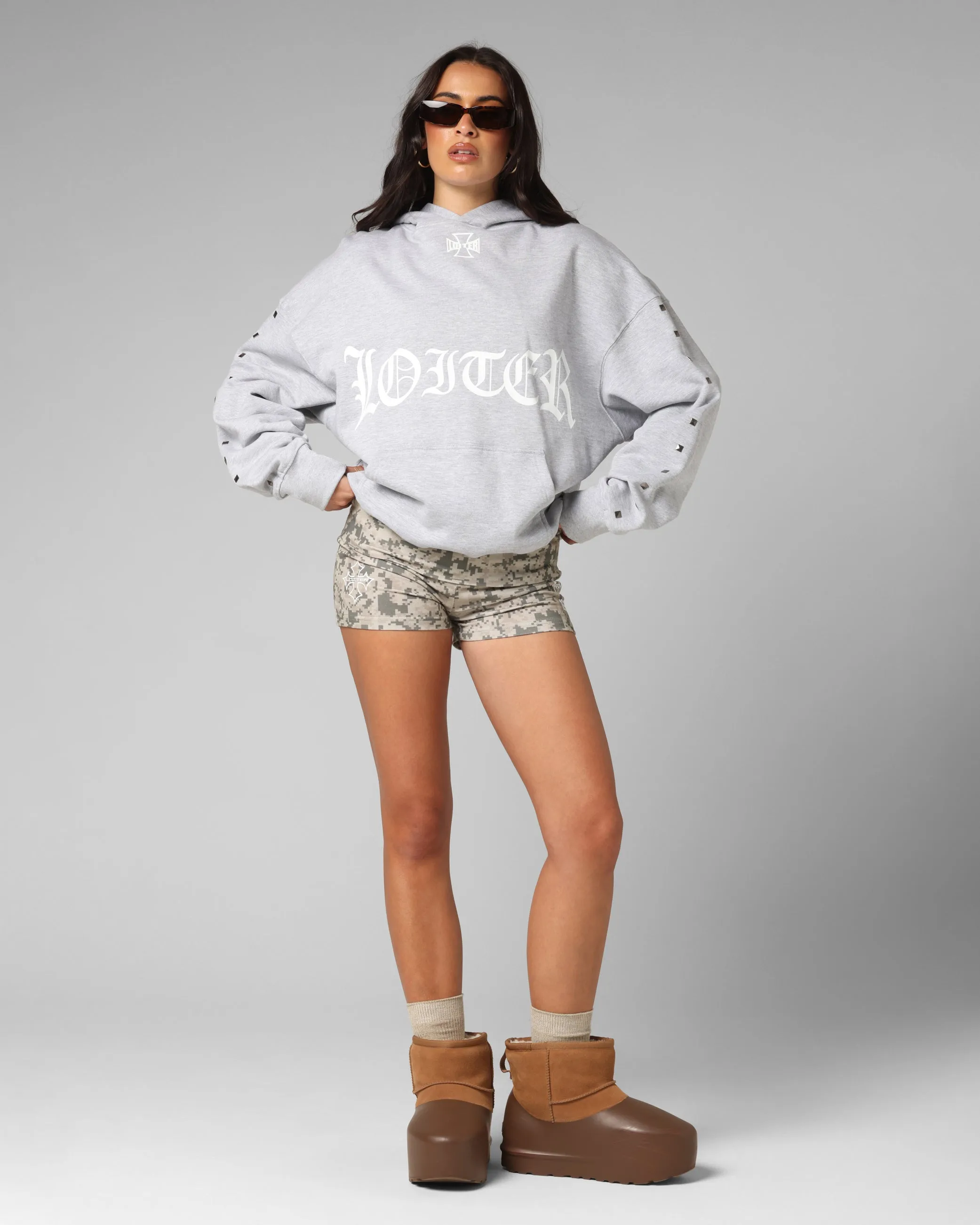 Bonded seams Loiter Bike Hoodie Grey