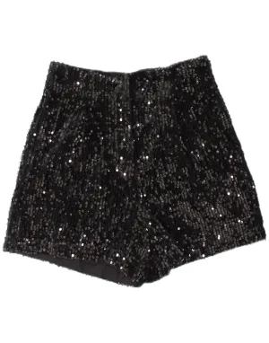 Perfect Style Roomy Fit ZARA Womens Casual Shorts Medium W28 Black Polyester