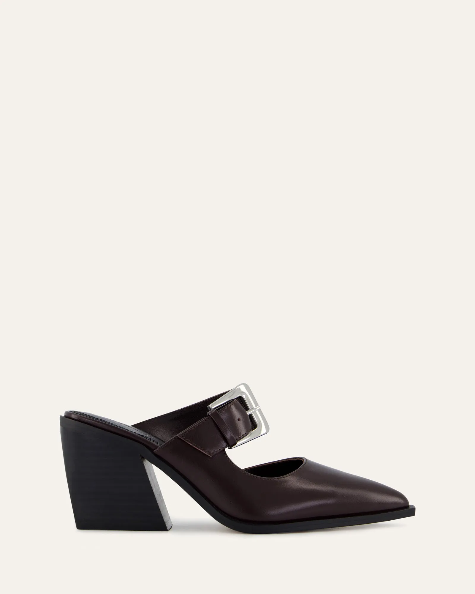 High Density FLOSSY MID HEELS MERLOT LEATHER