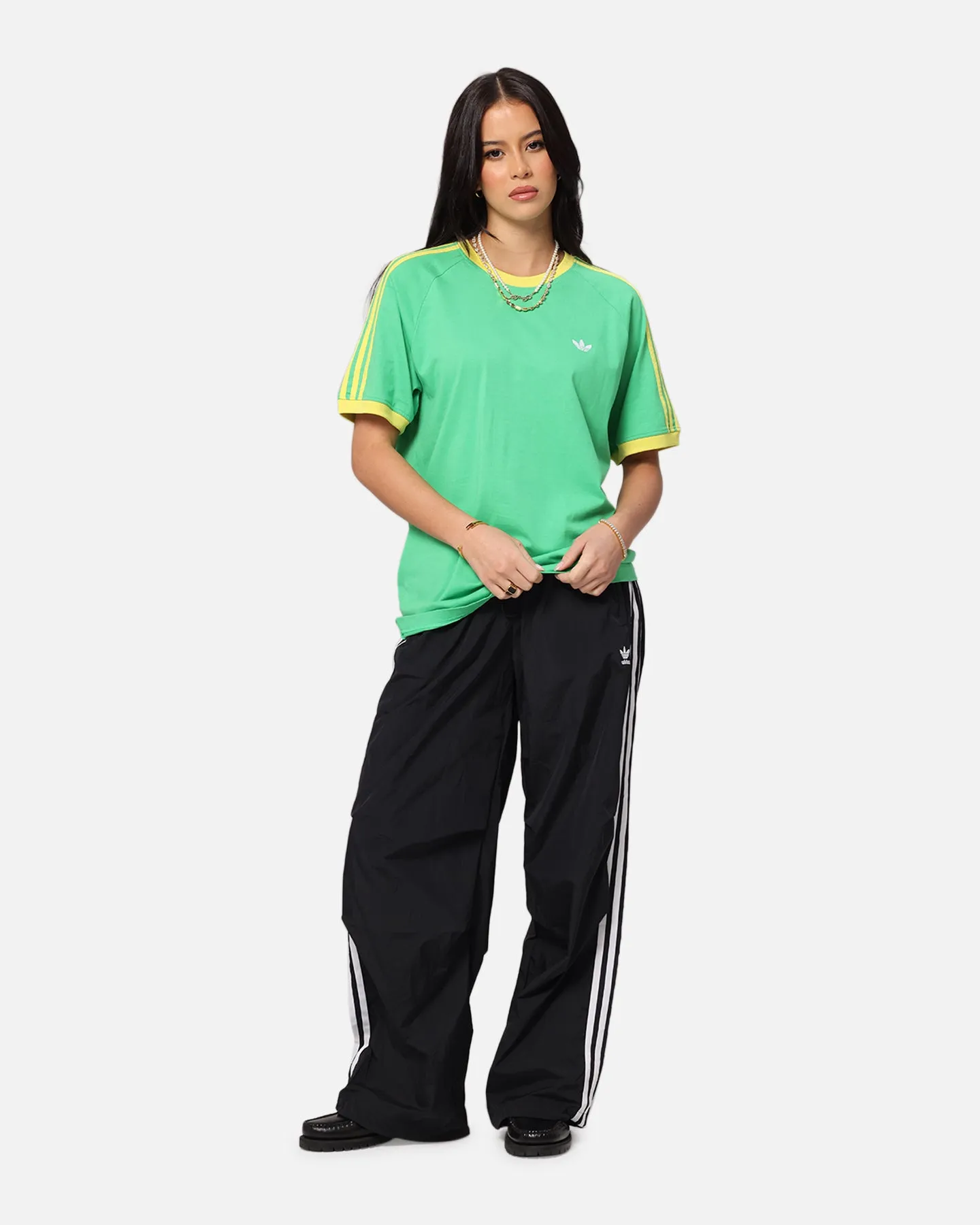 Comfortable Stretch Odor Resistant Material Adidas Monogram Cali T-Shirt Green