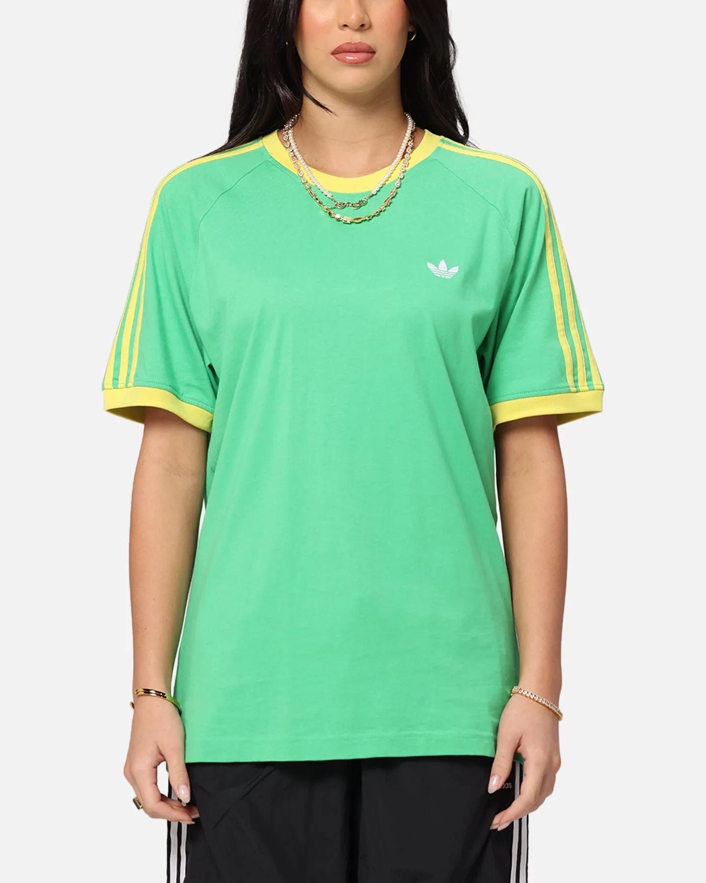 Everyday Look Wear Comfy Design Adidas Monogram Cali T-Shirt Green