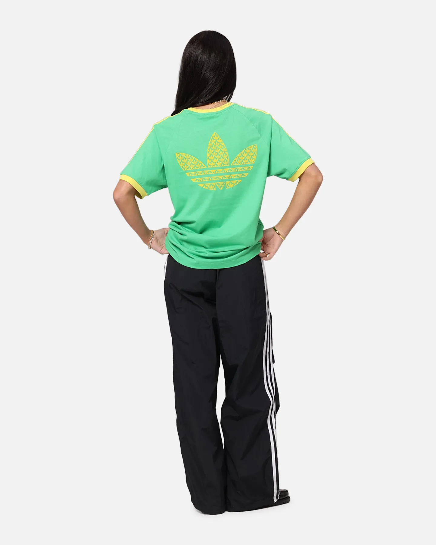 Tear Resistant Non Toxic Materials Adidas Monogram Cali T-Shirt Green