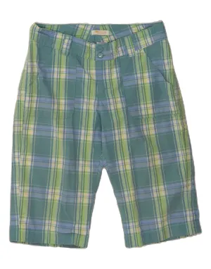 skateboarding outfit LEE Womens Casual Shorts US 14 XL W36  Blue Check Cotton