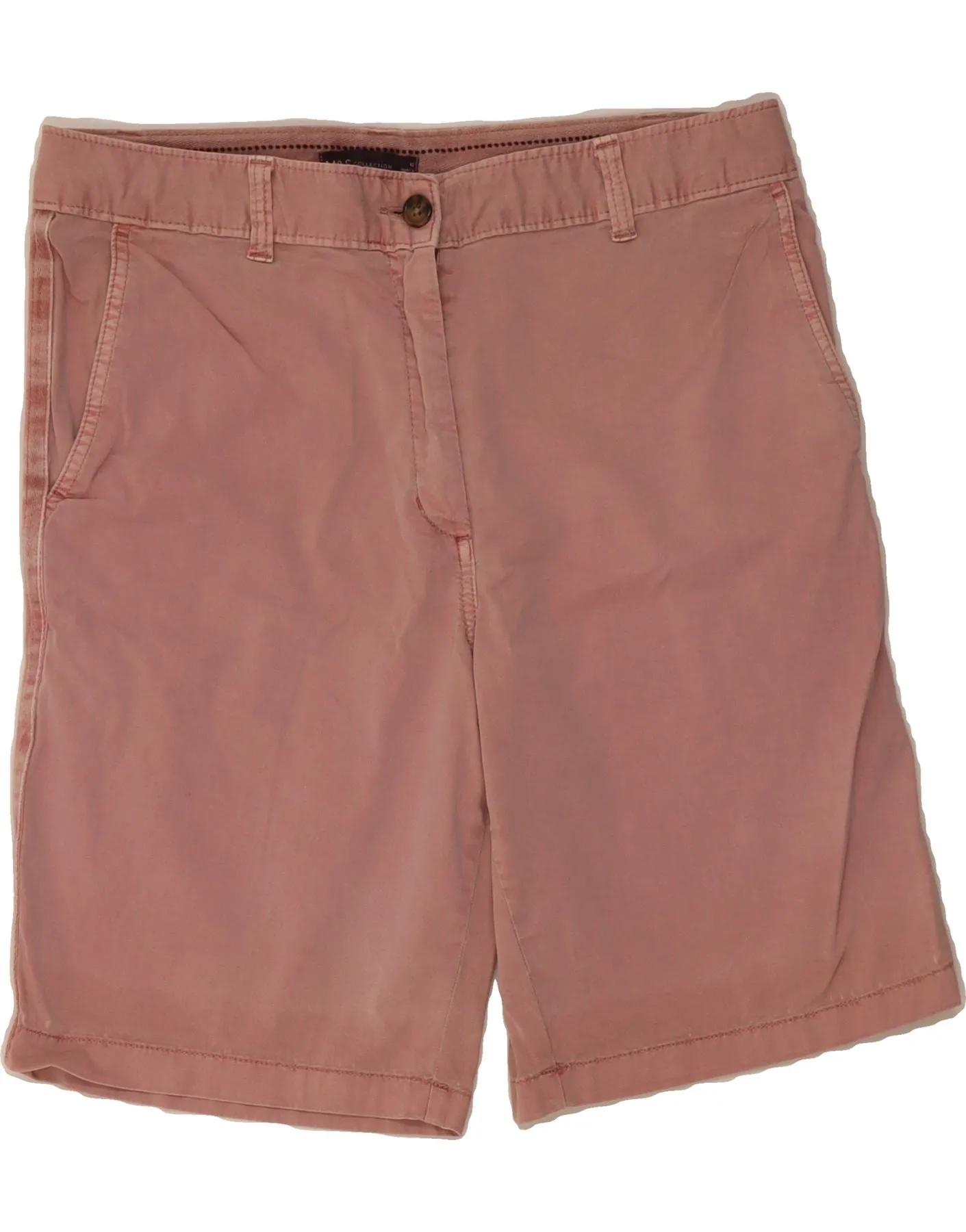 MARKS & SPENCER Womens Chino Shorts UK 12 Medium  W32  Pink Cotton Durable Feel