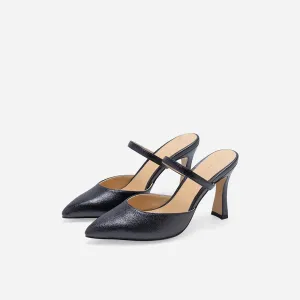 Comfy Footwear Slip On Gaia Metallic Mules