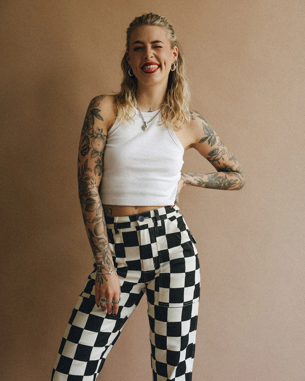 Service Fatigue Pants - Black Checkerboard Essential Wearable Movement Ready Fit