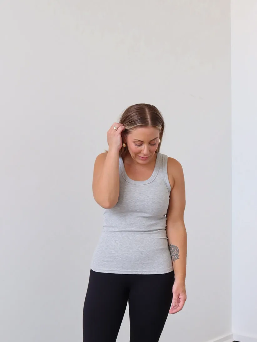Charlee Tank - Grey Built In Support Weather resistant