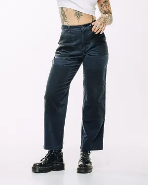 Breathable Comfort Fit Surplus High Waisted Pants - Navy