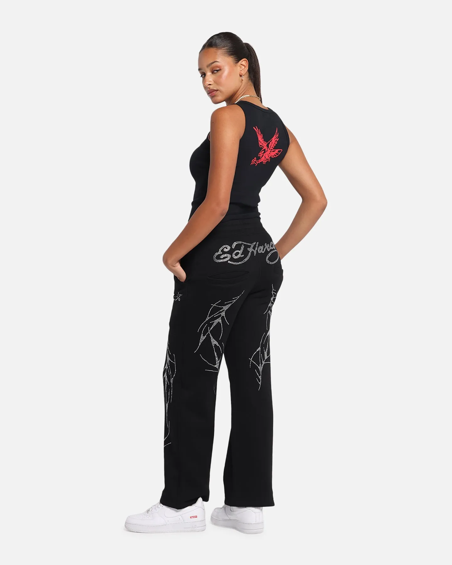 Ed Hardy Women's Tried And True Tank Black Easy Layering