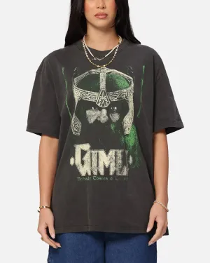 American Thrift X Lord Of The Rings Gimli Toss Heavy T-Shirt Black Wash Cozy Wearable Quality Comfort