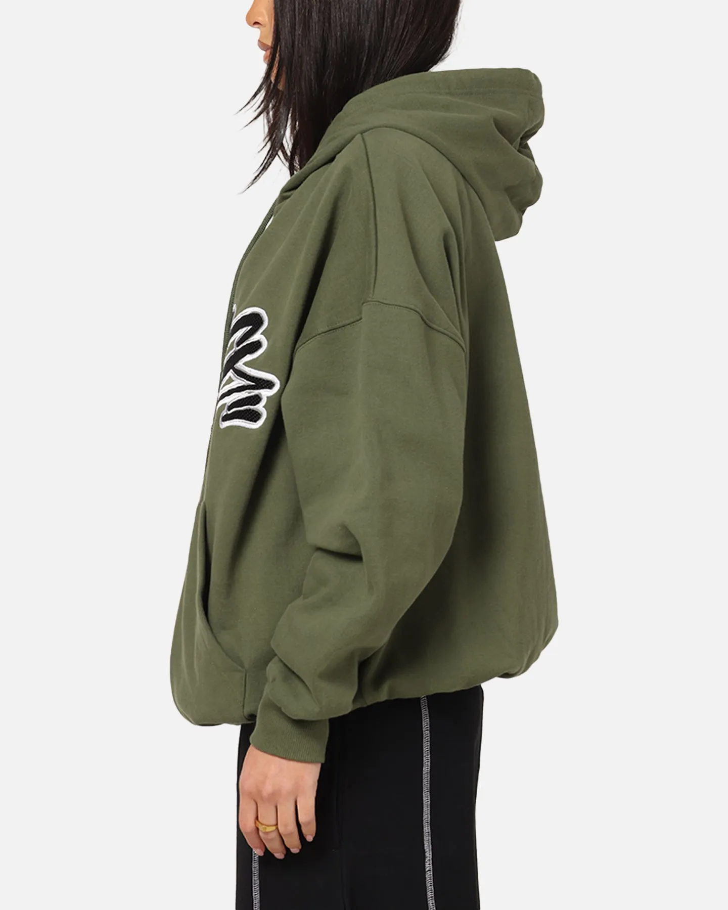Carre Terrace Zip Hoodie Olive Cozy Sense