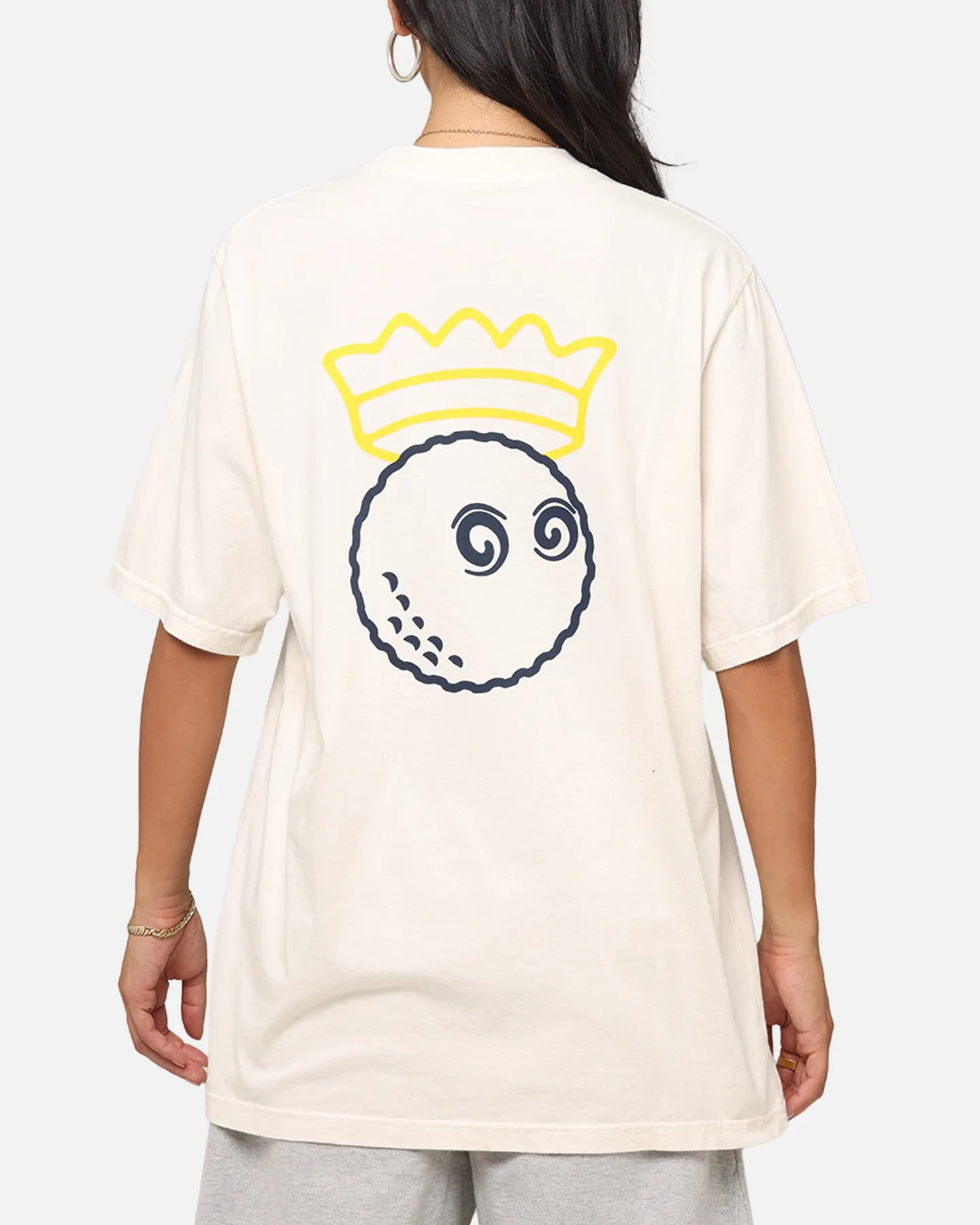 Relaxed Torso Fit Relaxed Fit Design Malbon Pocket T-Shirt White