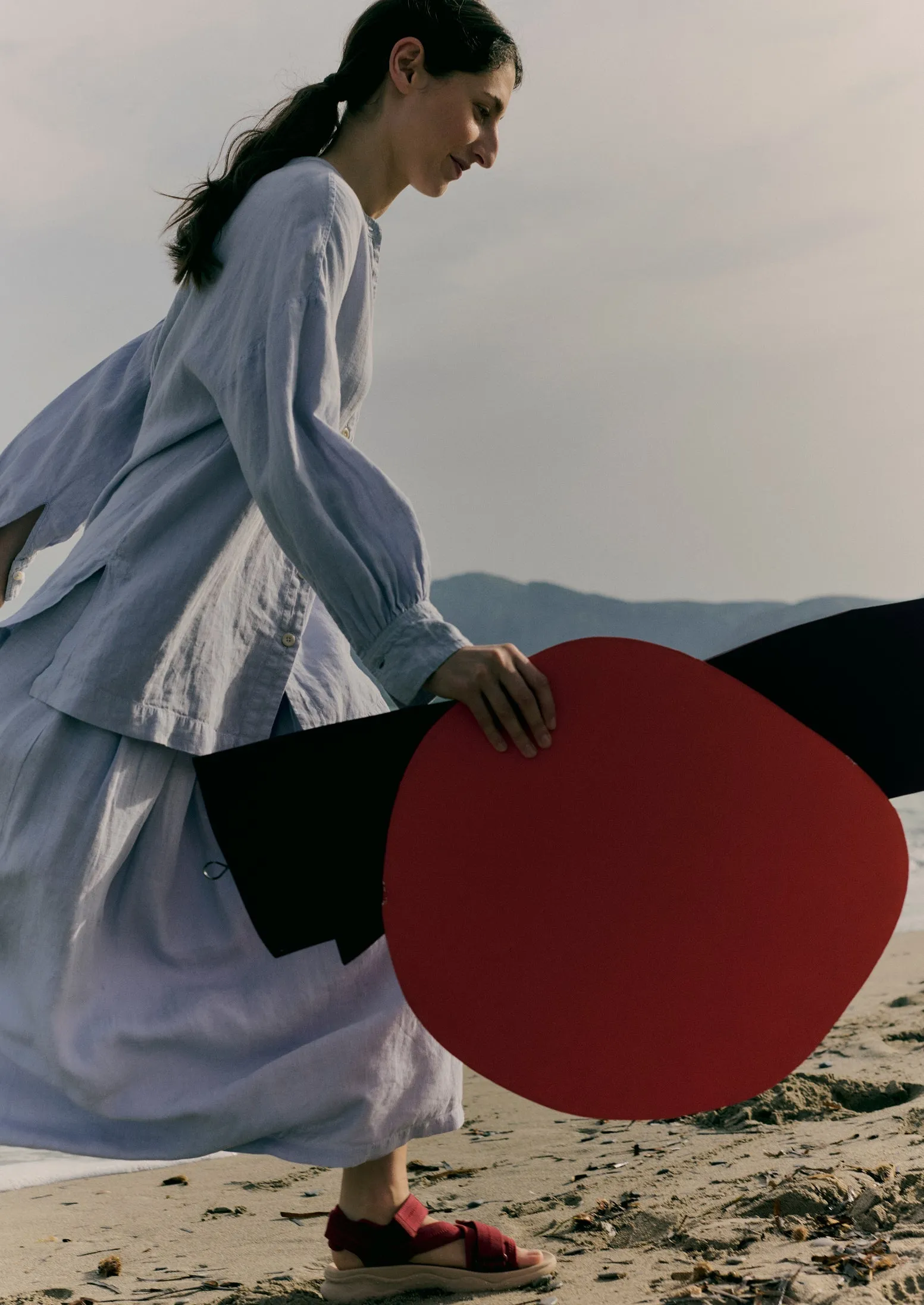 Garment Dyed Linen Skirt | Egg Blue music concert