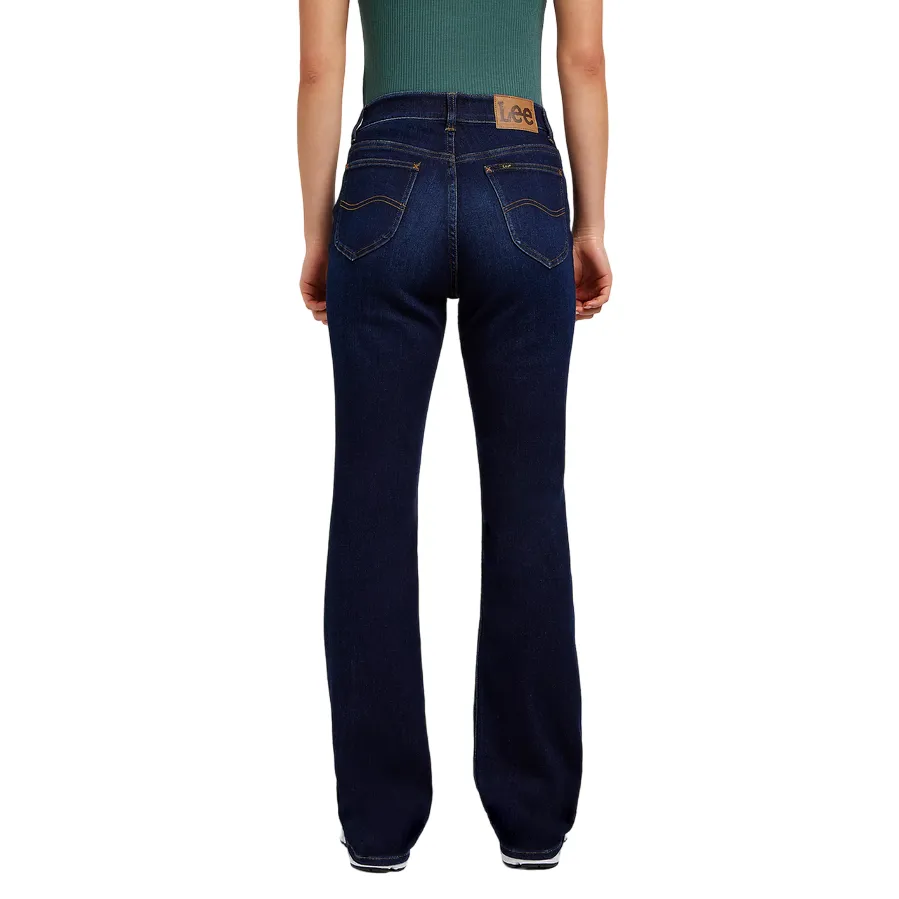 Lee pantalone jeans da donna a zampa Ultra Lux Comfort 112350781 blu scuro Simple Utility Cool Texture