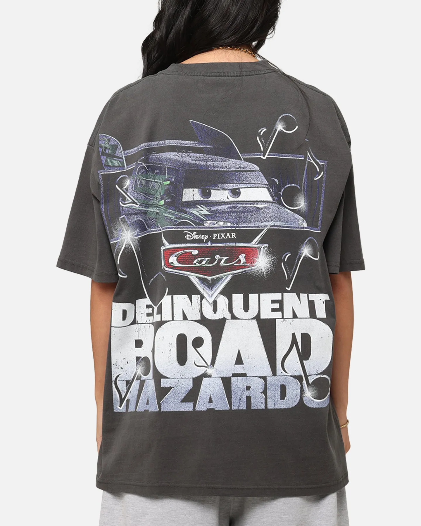Fashion Top BreathableMaterial Goat Crew Disney And Pixar Cars DJ Heavy T-Shirt Black Wash