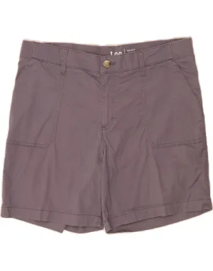 LEE Womens Mid Rise Regular Fit Chino Shorts US 16 2XL W36  Grey Cotton meditation wear high - rise
