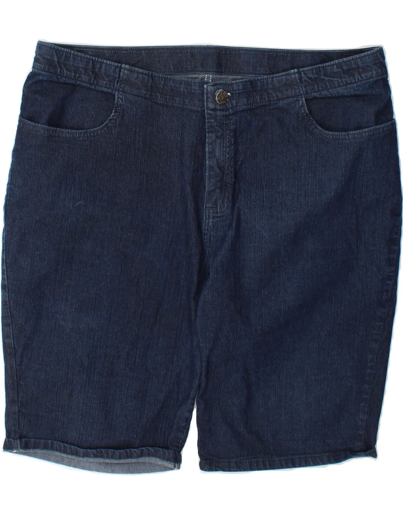 LEE Womens Riders Denim Shorts W42 2XL Navy Blue Easy Care Fabric