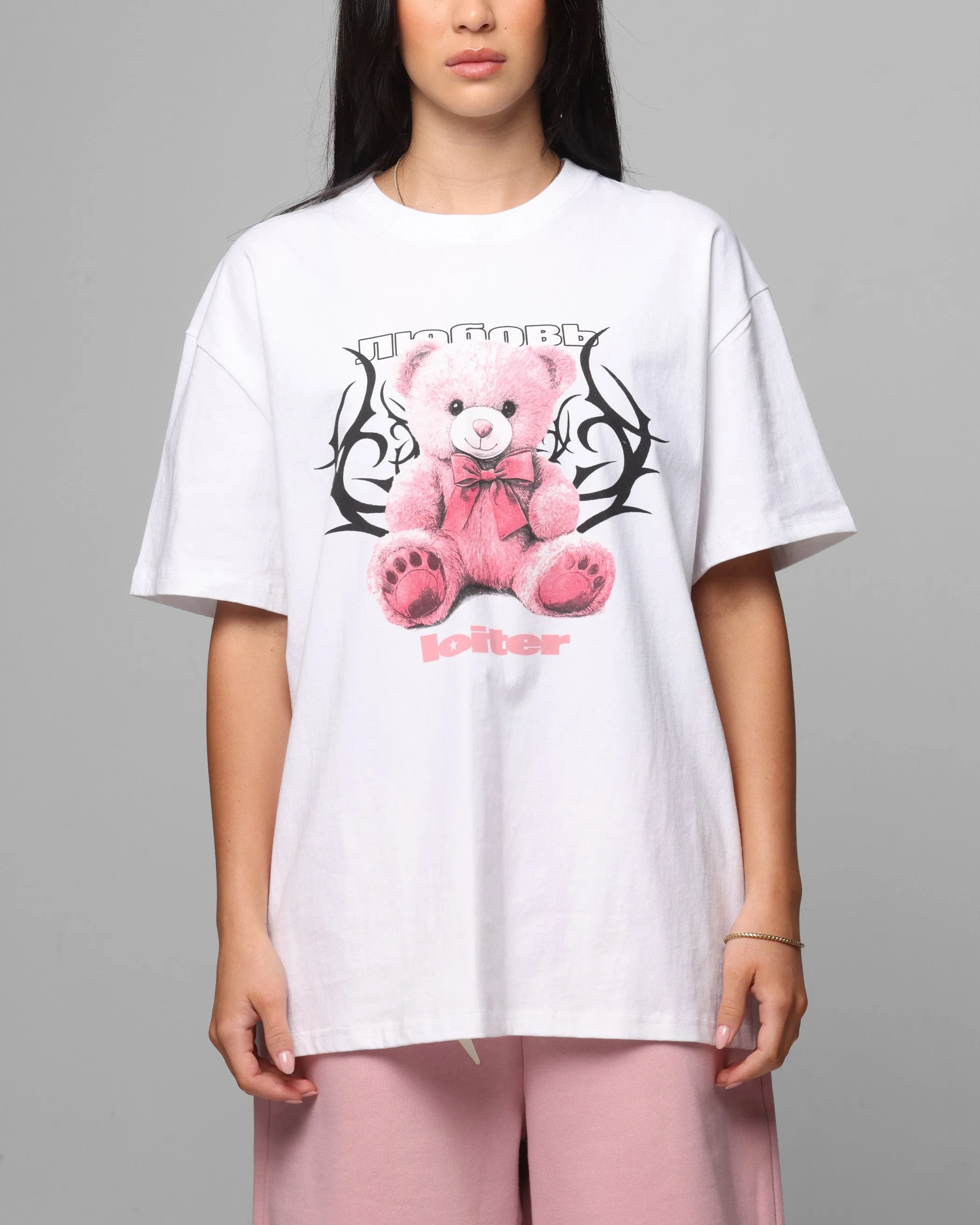 Loiter Care T-Shirt White slim fit