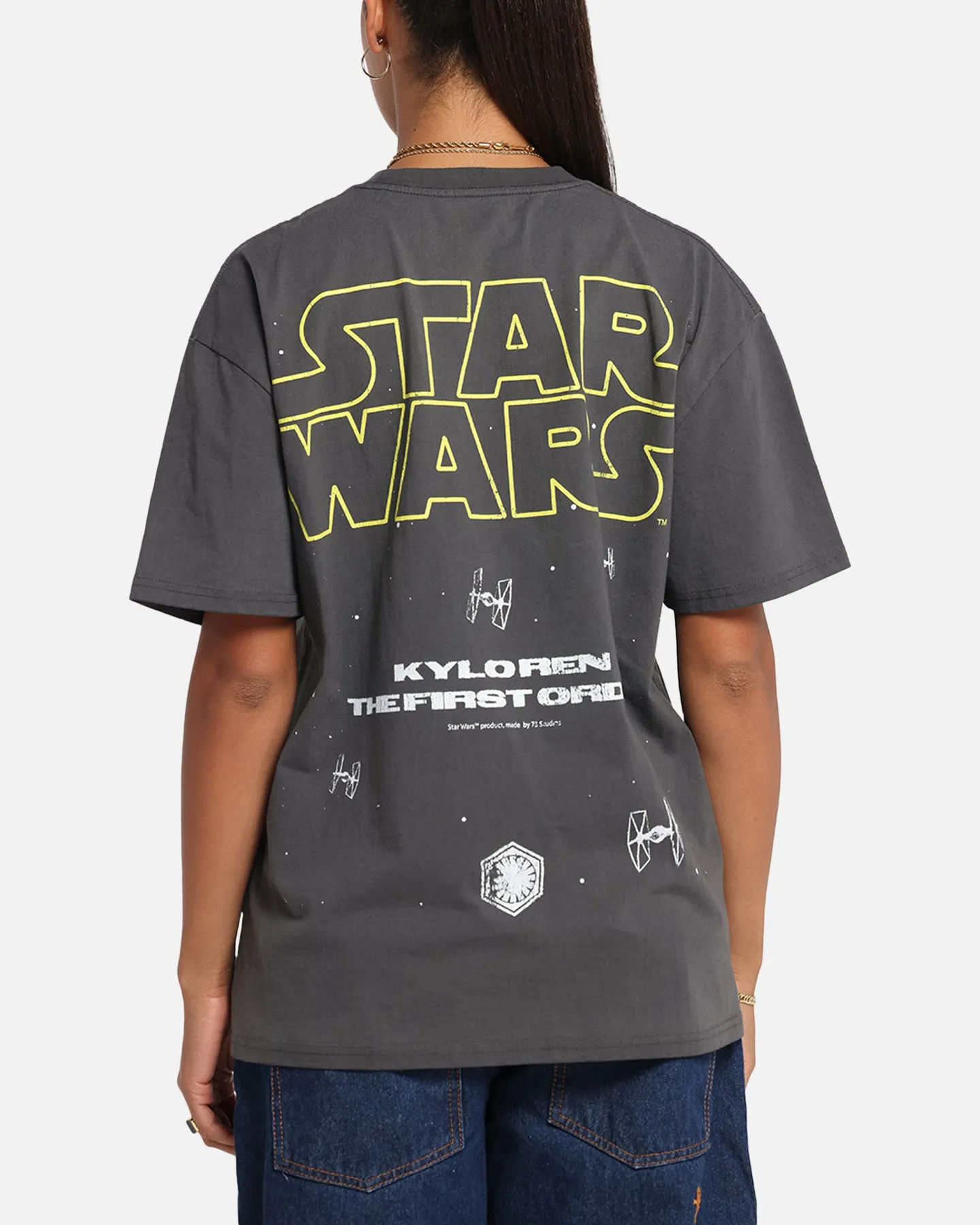 loose fitting Adult sophistication 73 Studio Star Wars Order 66 Vintage T-Shirt Black Wash
