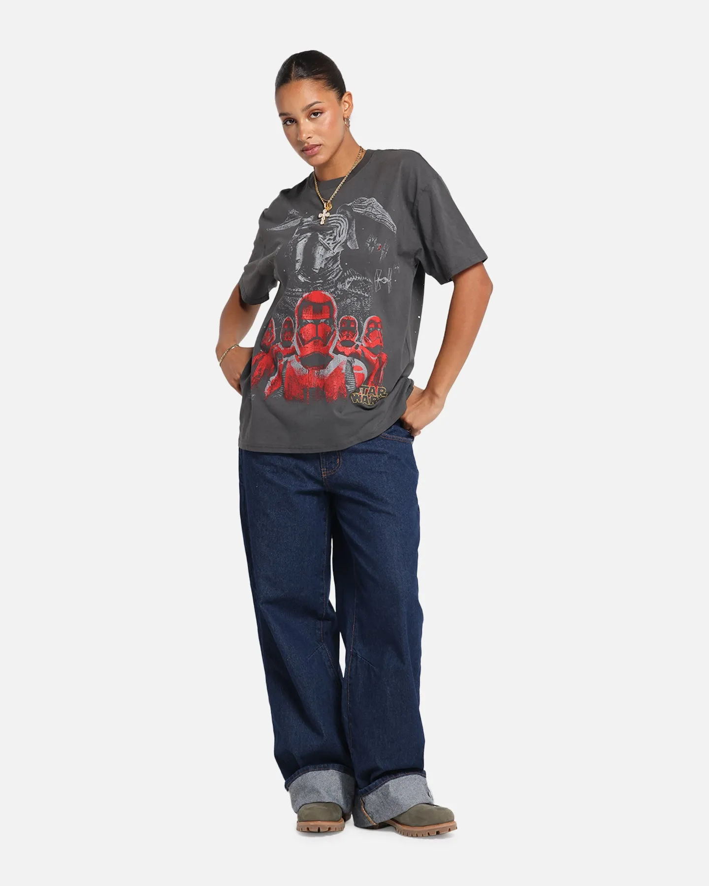 Trendy Vibe 73 Studio Star Wars Order 66 Vintage T-Shirt Black Wash
