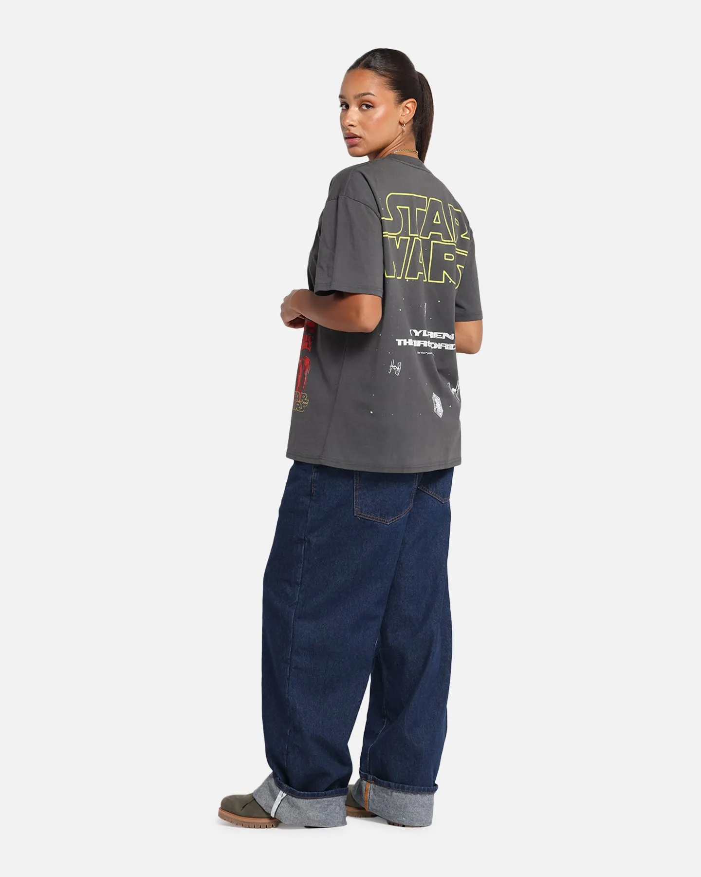 Cozy Comfort Look Garment Dyed Finish 73 Studio Star Wars Order 66 Vintage T-Shirt Black Wash