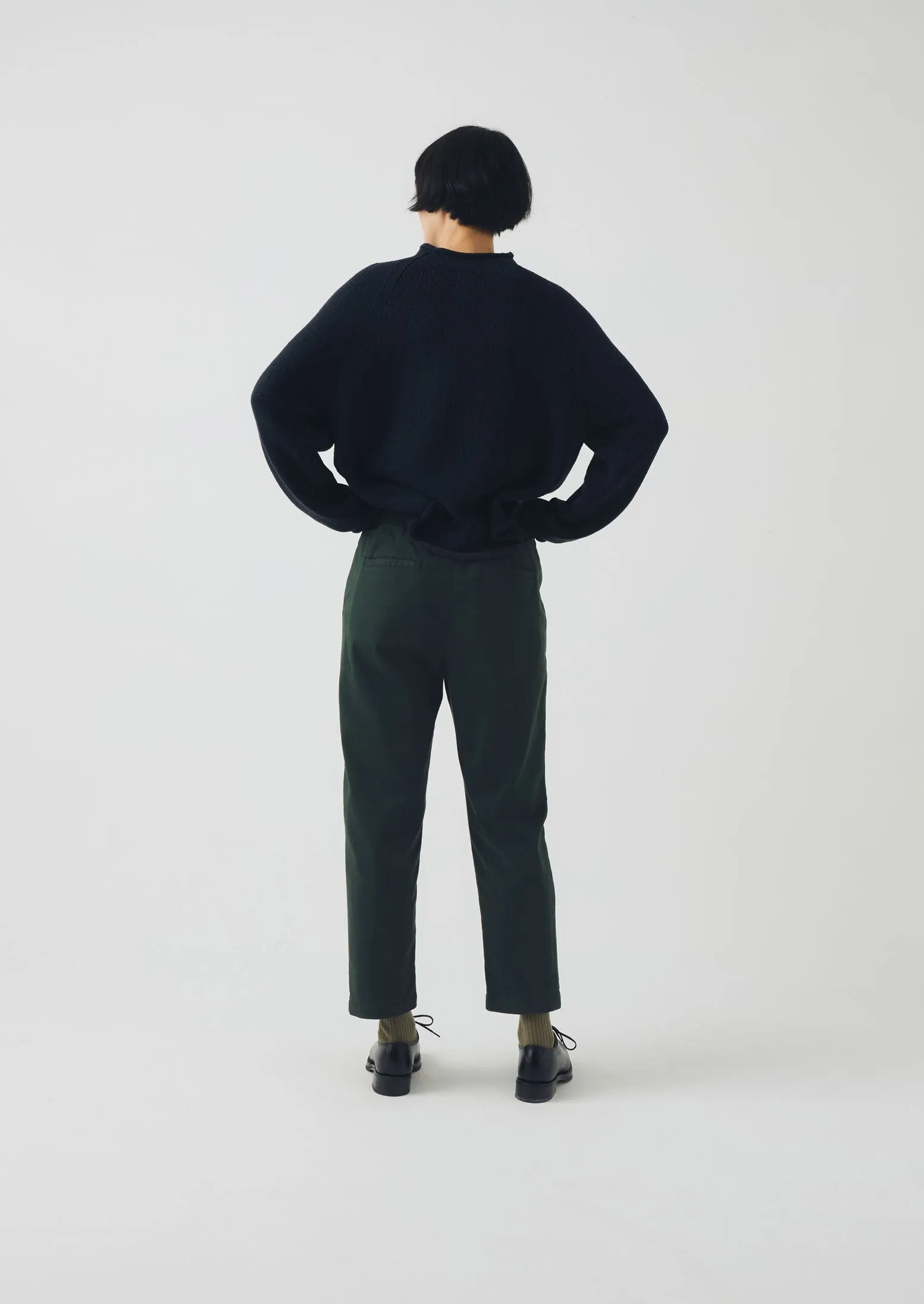 Gabi Cotton Pull On Pants | Pine Stretch Fabric Slip Resistant