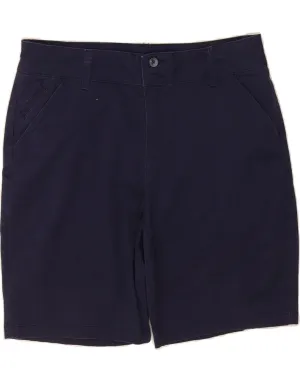 WindResistantWeave LEE Womens Straight Fit Chino Shorts US 12 Large W34 Navy Blue Cotton