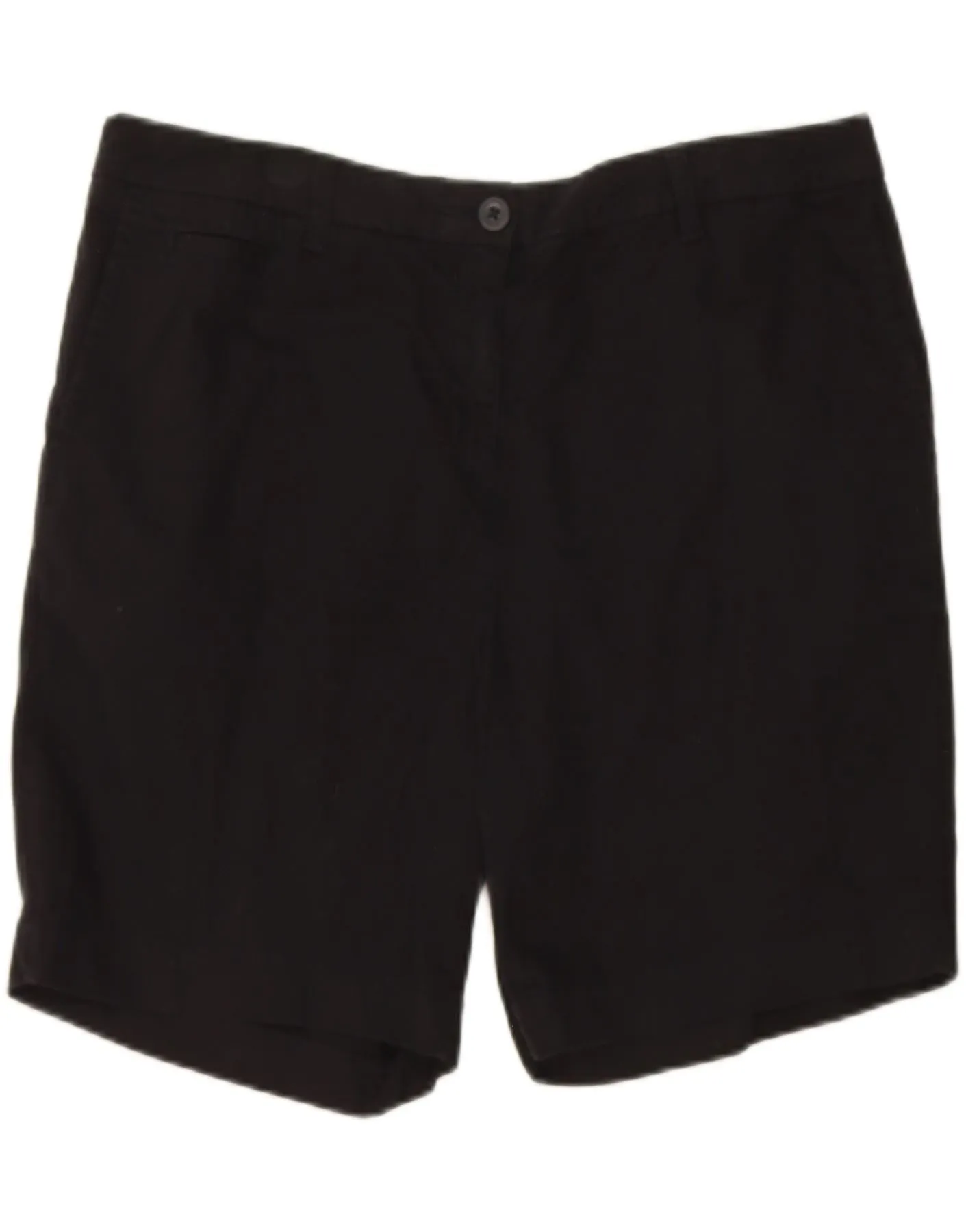 MARKS & SPENCER Womens Chino Shorts UK 16 Large W34  Black Cotton fashion industry