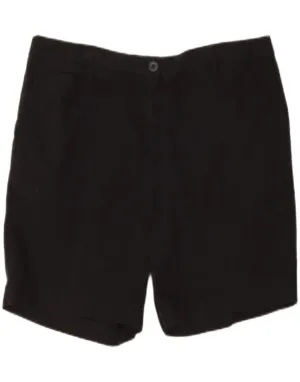 MARKS & SPENCER Womens Chino Shorts UK 16 Large W34  Black Cotton fashion industry
