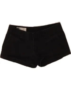 HURLEY Womens Hot Pants US 1 XS W28  Black Cotton Flexible Cut Anti Slip Grip Technology