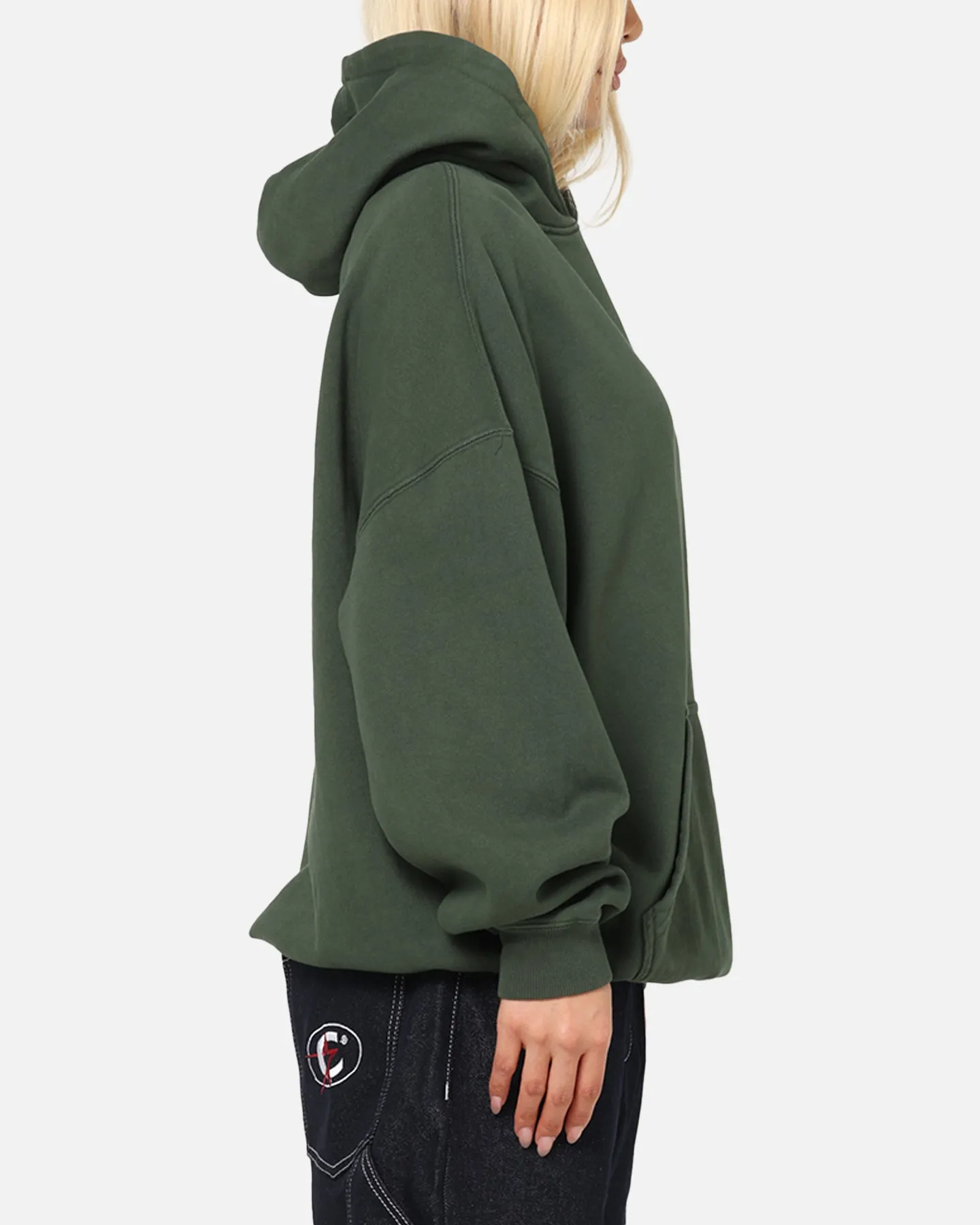 Carre Sacred Letter Hoodie Green Animal Print Relaxed Outfit