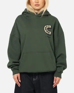 autumn clothing Carre Sacred Letter Hoodie Green