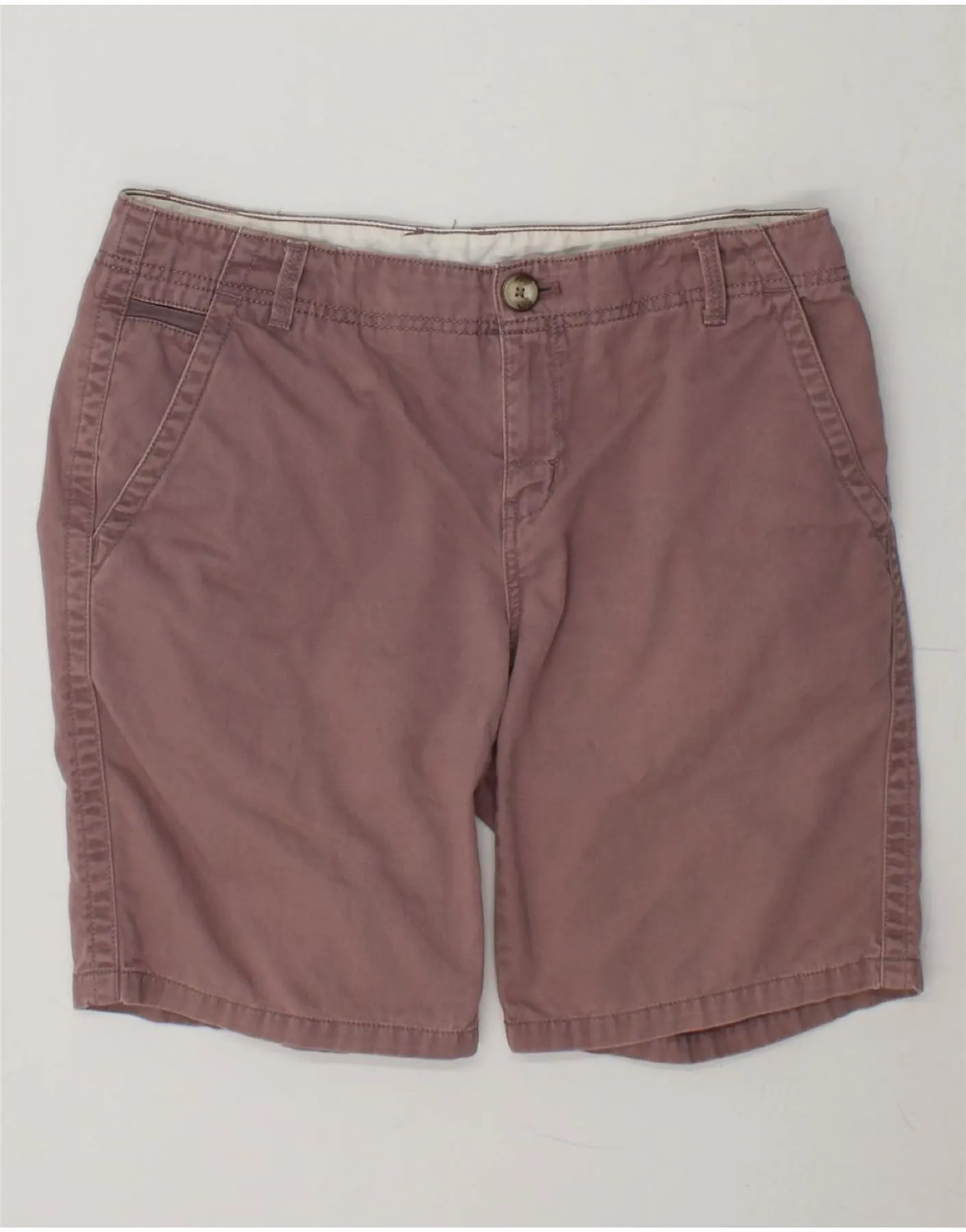 AdjustableDrawstring creative industry EDDIE BAUER Womens Blakely Fit Chino Shorts US 10 Large W34 Purple Cotton