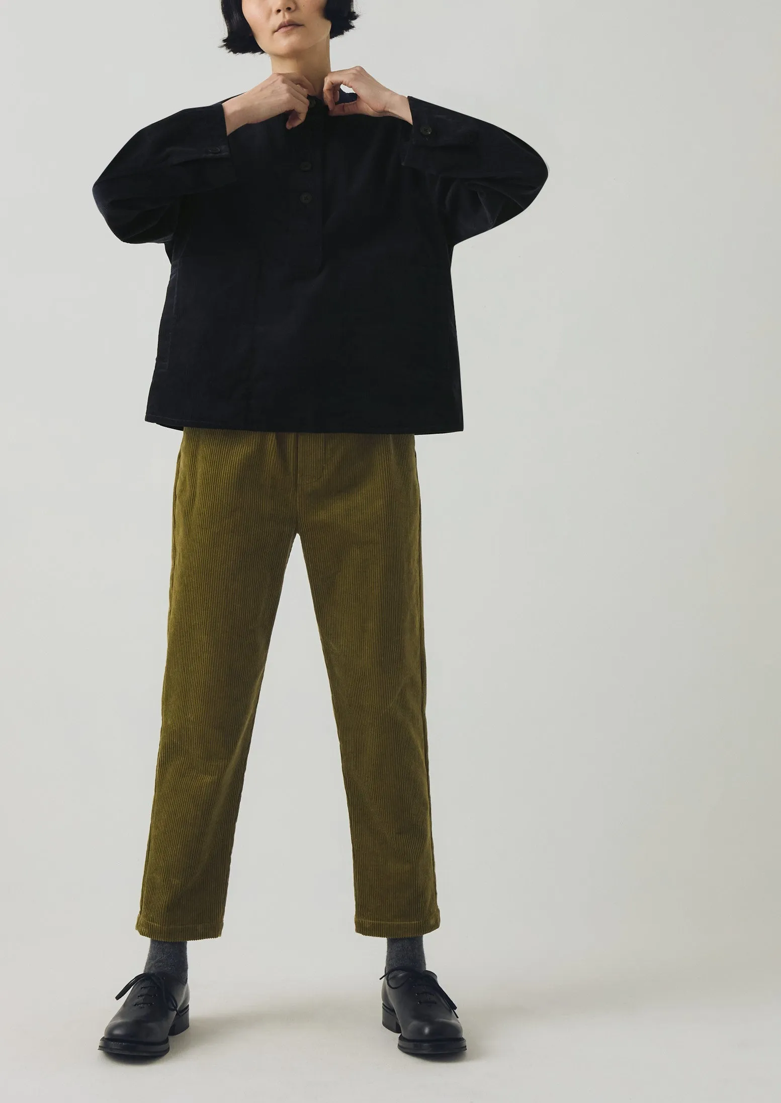 Comfortable Fashion Gabi Organic Cord Pull On Pants | Antique Olive