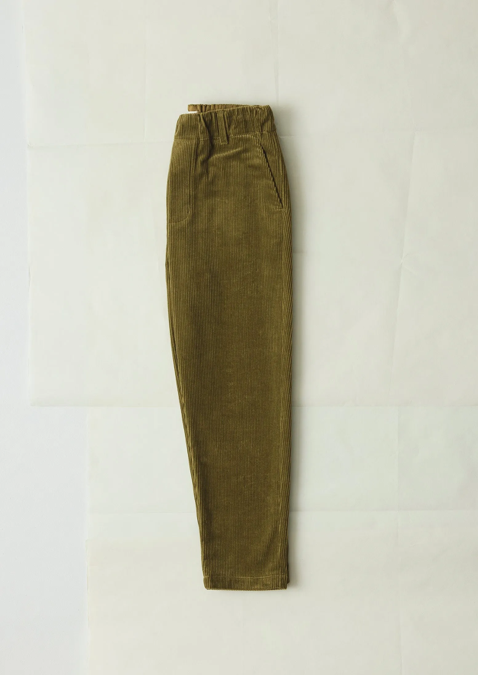 Carbon Infused Fabric TouchscreenCompatiblePockets Gabi Organic Cord Pull On Pants | Antique Olive