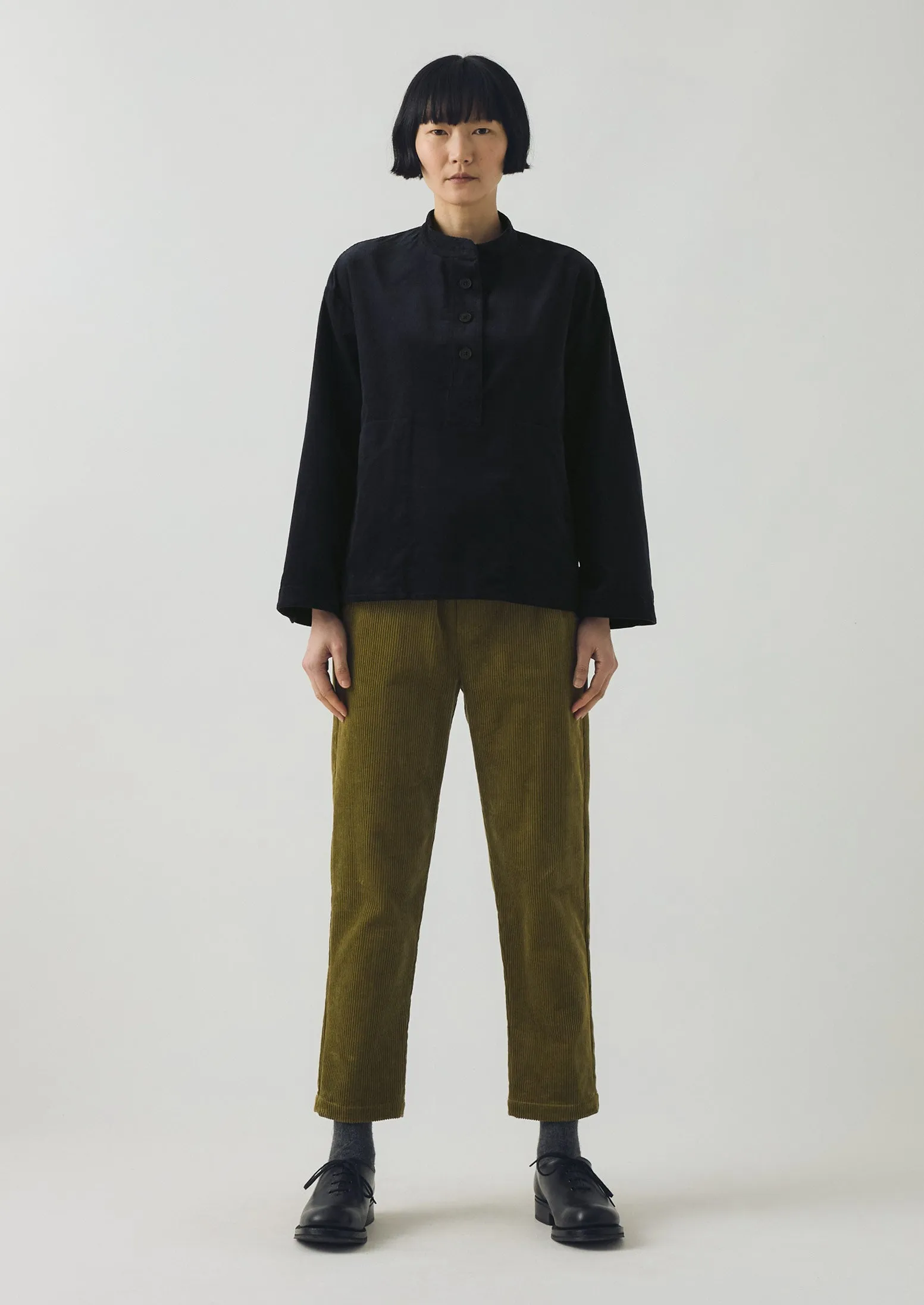Gabi Organic Cord Pull On Pants | Antique Olive Practical Fit