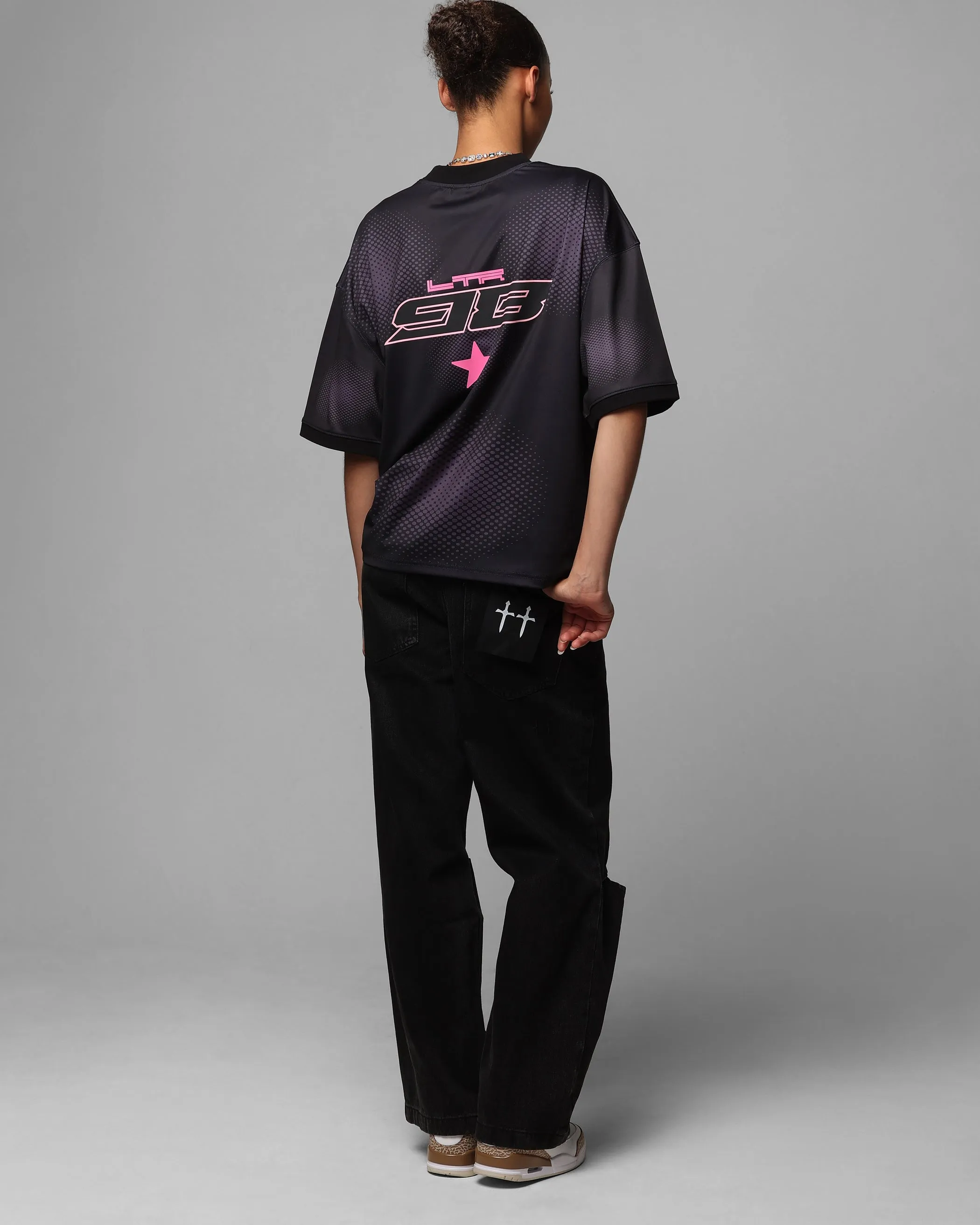 SoftenedTexturedWeave Loiter Motorway Sport T-Shirt Black