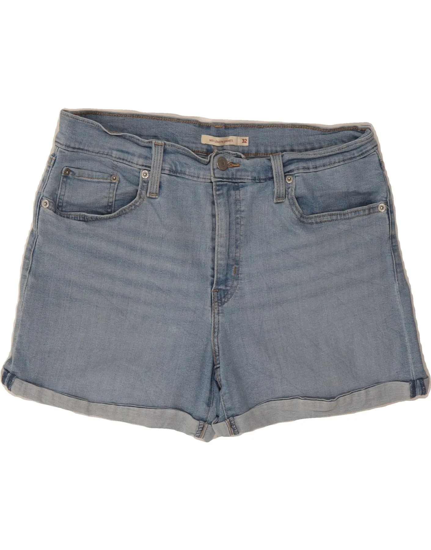 new semester LEVI'S Womens Denim Shorts W32 Large Blue Cotton