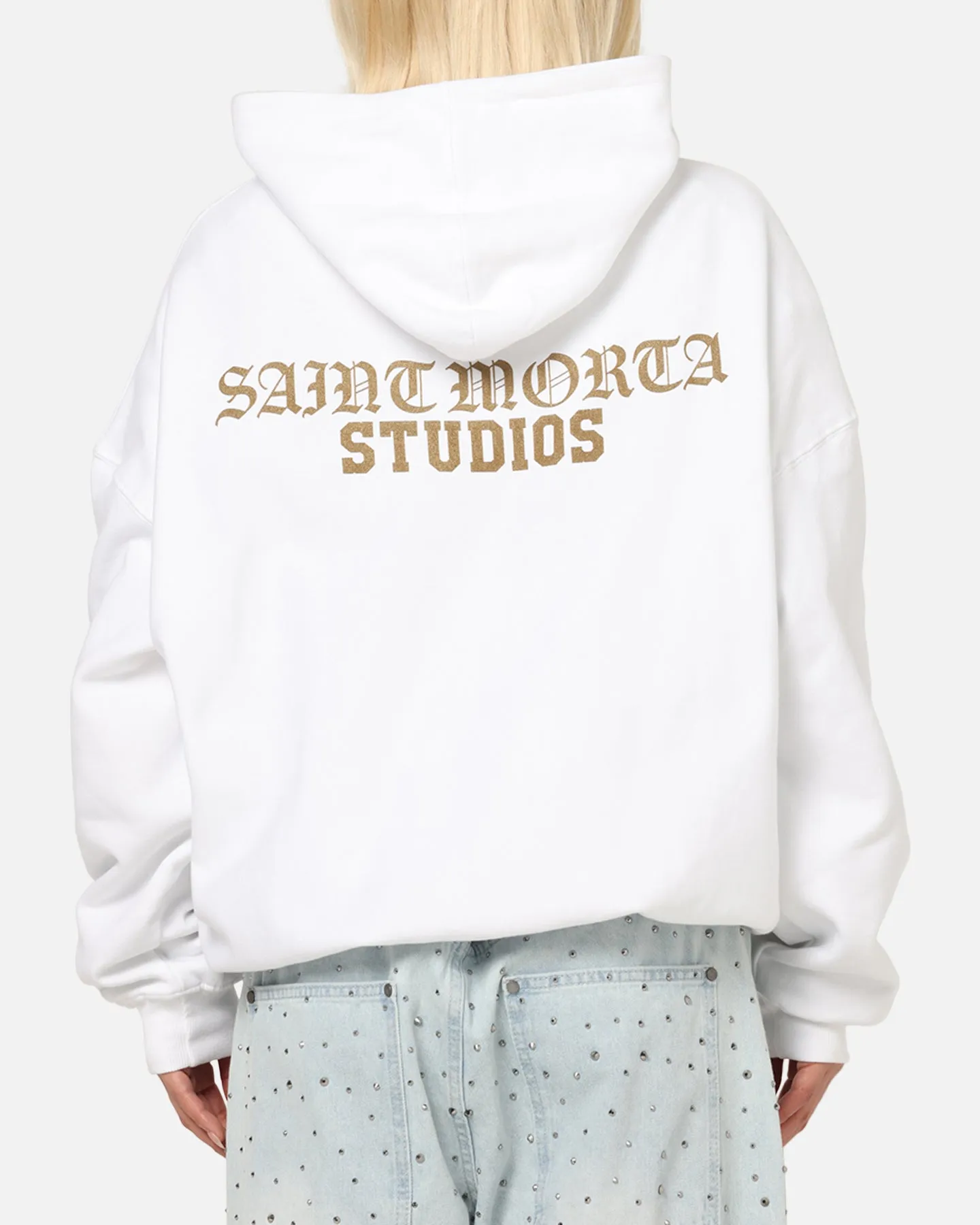 Parade wear DIY wear Saint Morta Studios Boxy Hoodie White