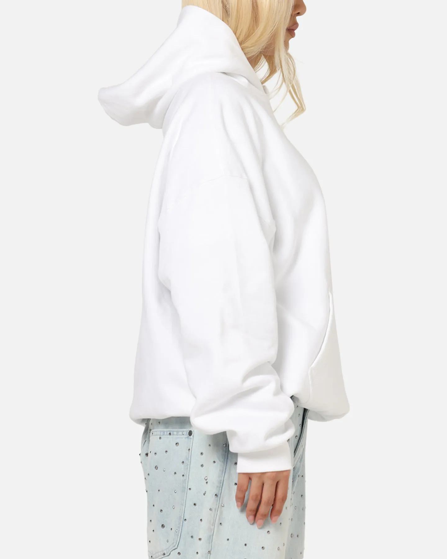 Saint Morta Studios Boxy Hoodie White Cozy Outfit