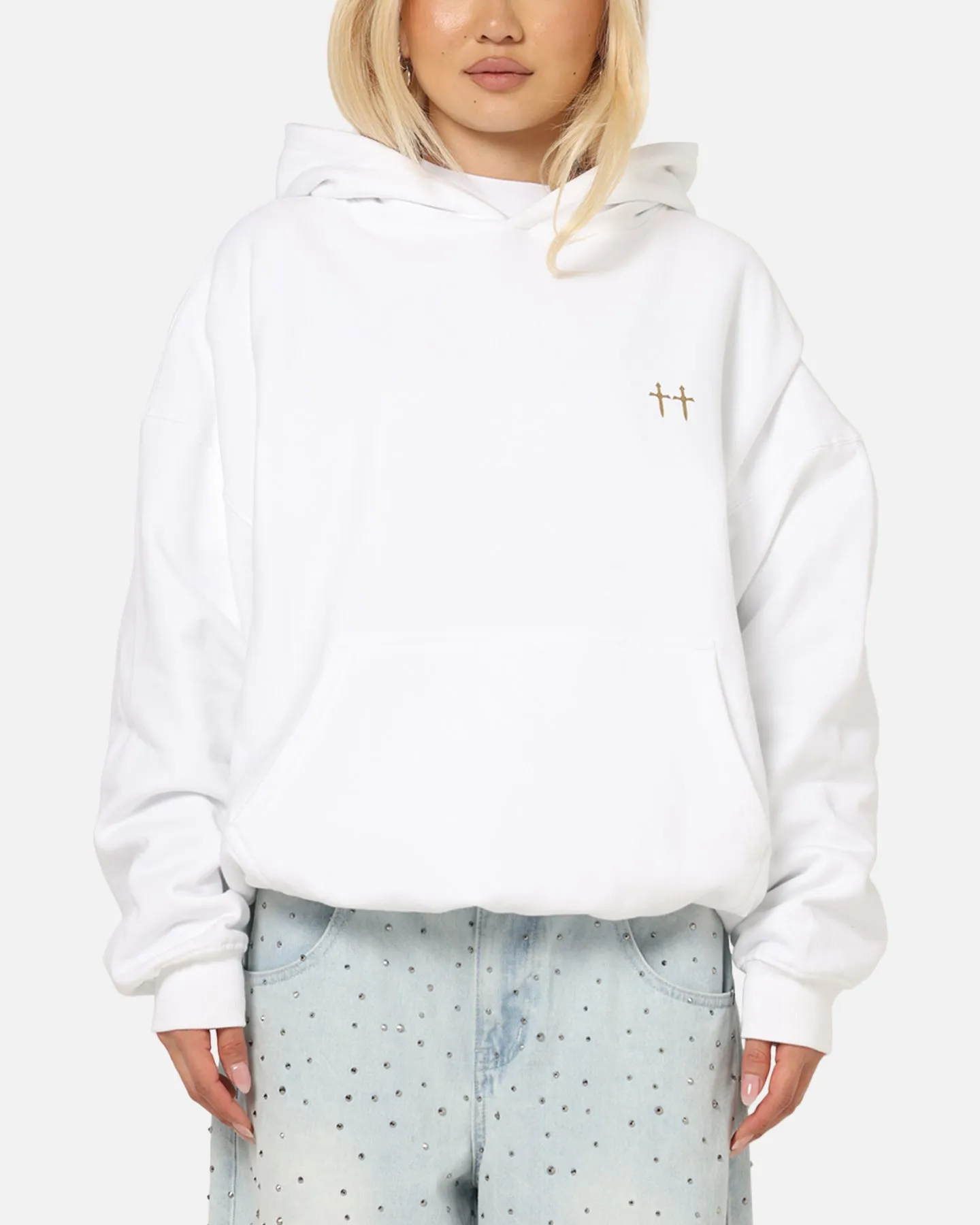Lounge Wear Street Scene Saint Morta Studios Boxy Hoodie White