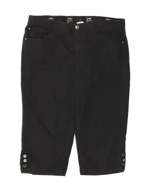 Sport Fit Design Breathable Performance VINTAGE Womens Bermuda Shorts US 20 2XL W40 L20 Black Cotton