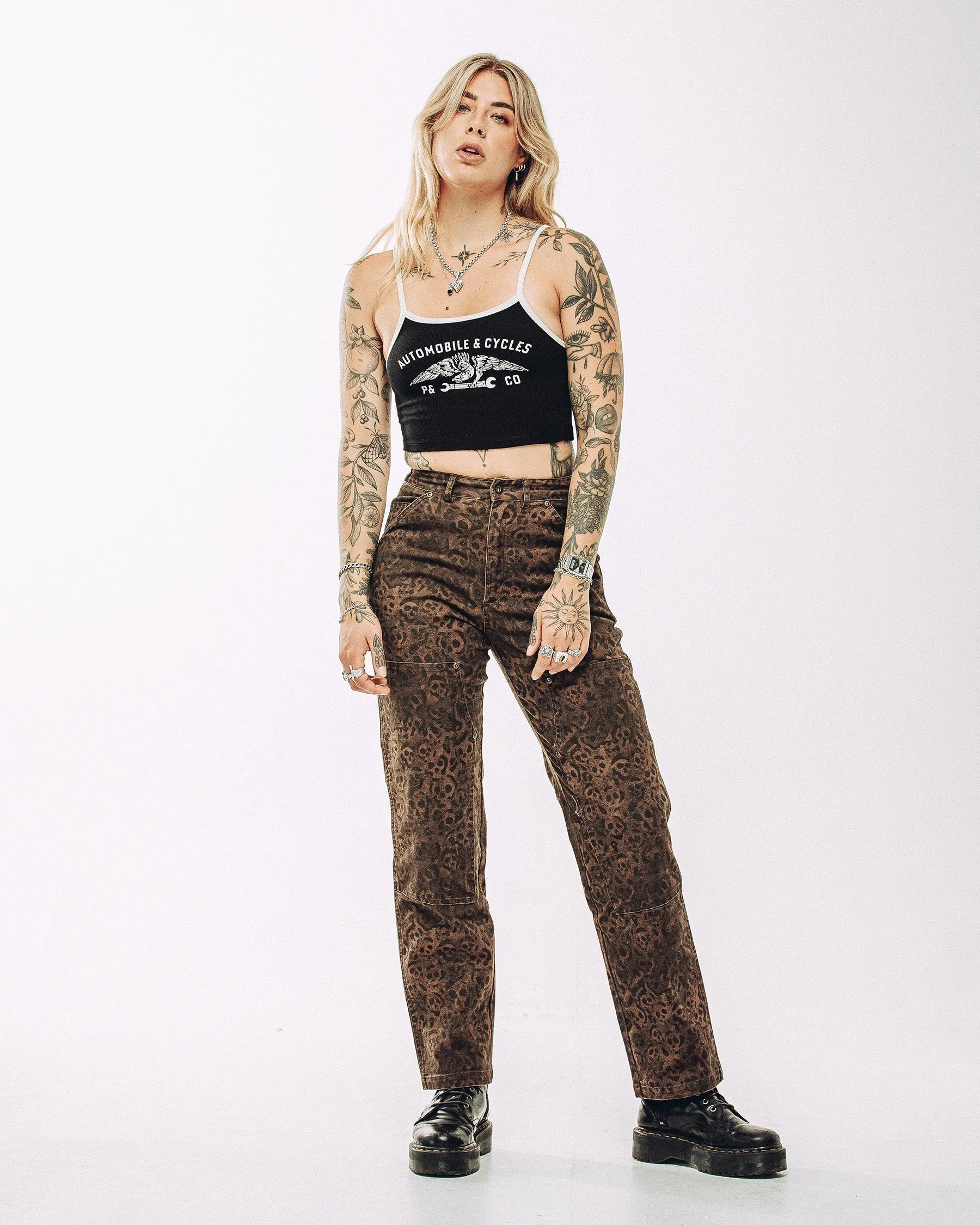 Chic Appeal Albion Carpenter Pant - Leopard Print