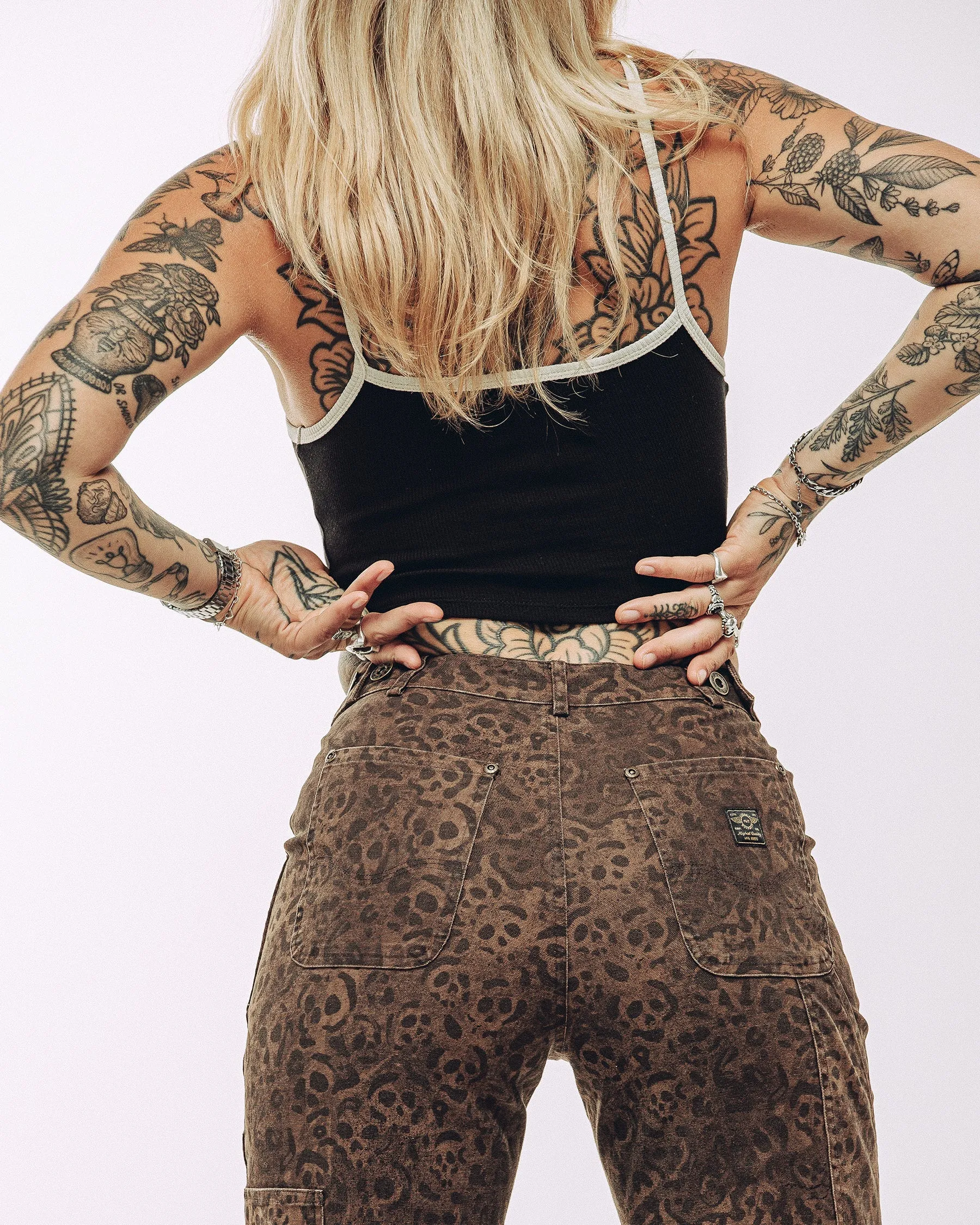 Hypoallergenic fabric Relaxed Wear Albion Carpenter Pant - Leopard Print