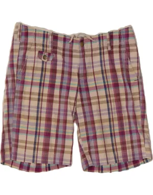 Durable Hem Finishing Non Restrictive Waistband EDDIE BAUER Womens Chino Shorts US 8 Medium W30  Multicoloured Check