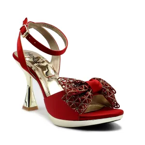 Strappy Design Red Bridal Sandal 066687