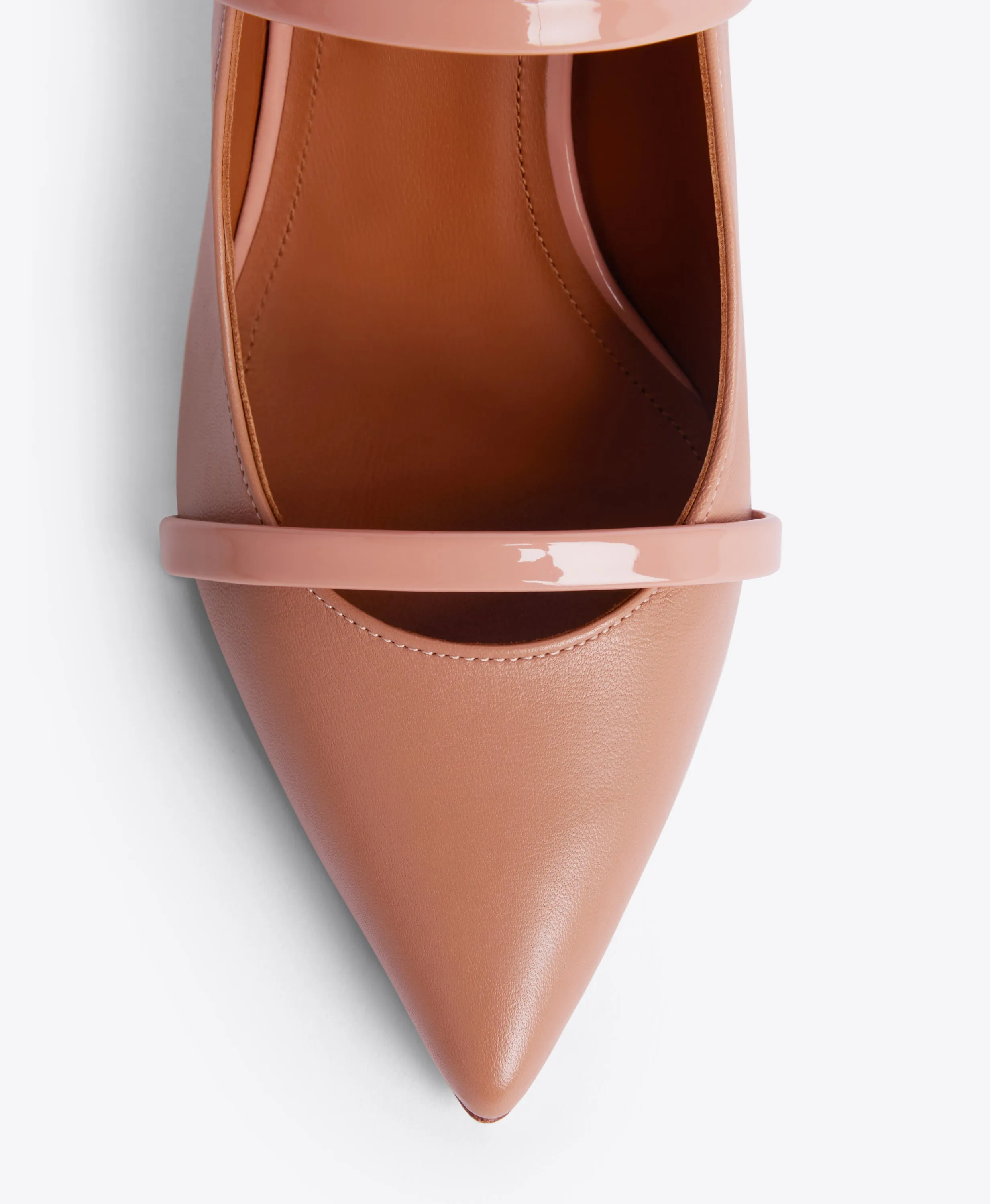 Retro Platform Heels Trendy Maureen 100 Blush Leather Mules
