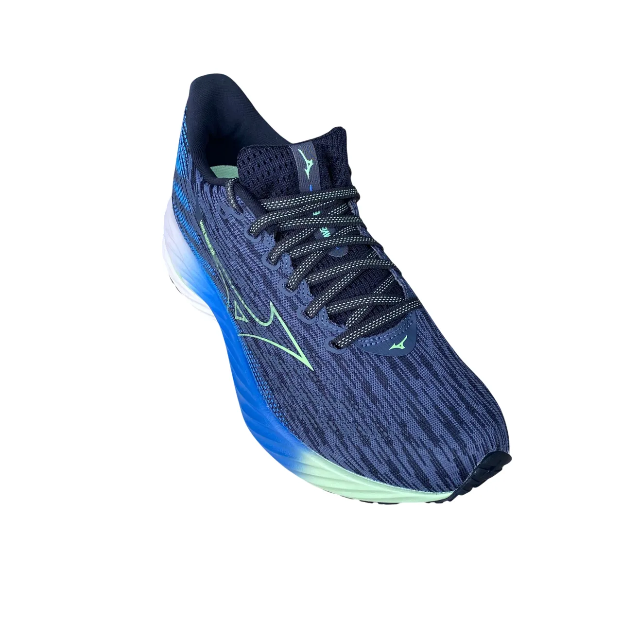 Trail - race heavy - weight design shoes Mizuno scarpa da corsa da uomo Wave Rider 28 J1GC240351 indaco-menta-blu