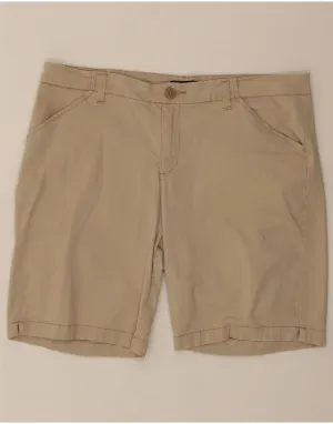 LEE Womens Mid Rise Regular Fit Chino Shorts US 16 2XL W38  Beige Cotton Game Day